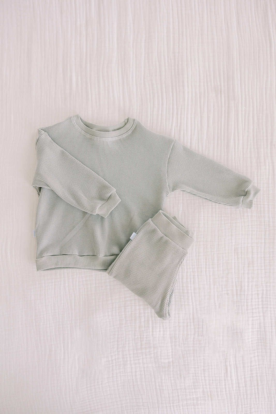 Waffle Sweat Set in Sage - NEW!